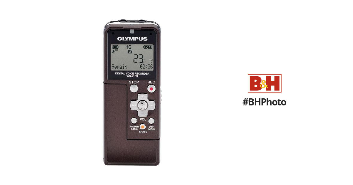 Up to 138 hours,USB 2.0 direct! Details about   Olympus WS-210S Portable Digital Voice Recorder 