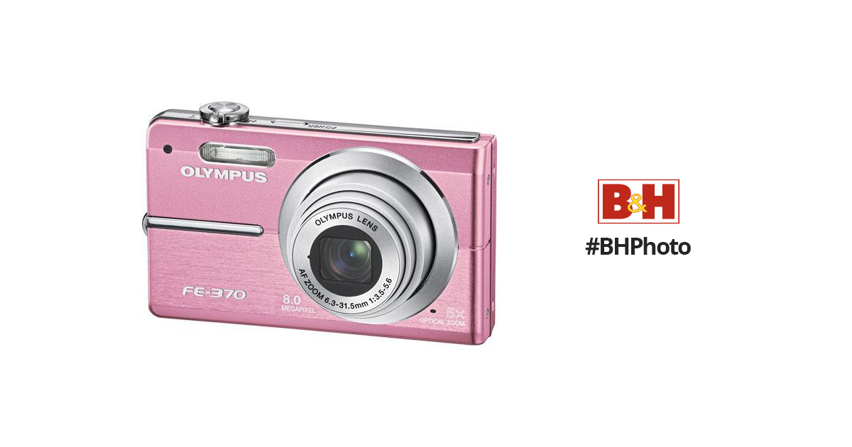 Olympus FE-370 Digital Camera (Pink) 226440 B&H Photo Video