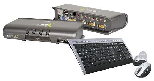 IOGEAR 4Port KVM with Wireless Keyboard and Mouse GCS1734KM1