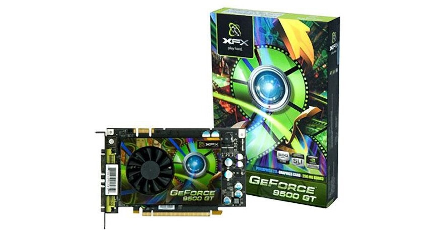 XFX nVIDIA GeForce 9500 GT PCI Express Display Card PVT95GYDF3