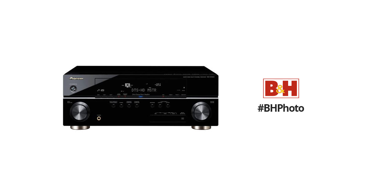 Black Pioneer VSX-919AH-K 120 Watts A/V Receiver with Full Color GUI/OSD Advanced MCACC and Analog to HDMI Up-Conversion Discontinued by Manufacturer 
