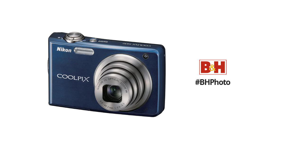 Nikon Coolpix S630 Digital Camera (Midnight Blue) 26154 B&H