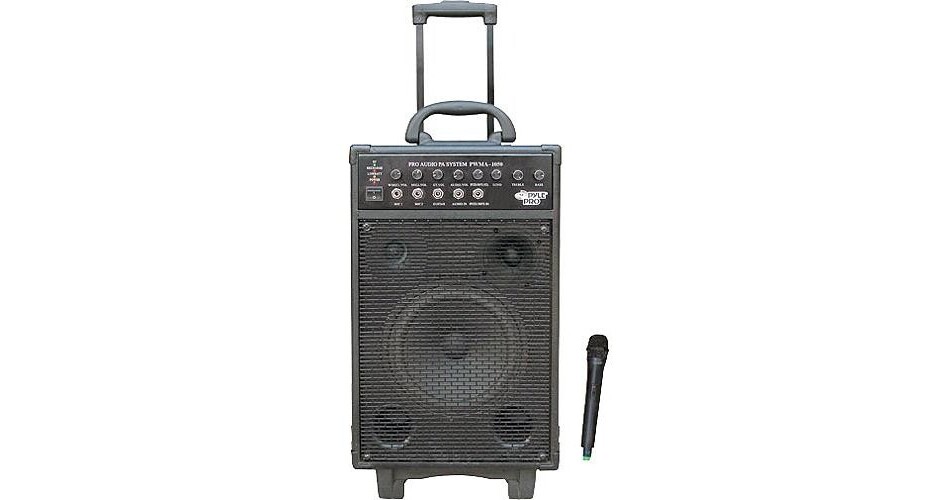 Pyle Pro PWMA1050 Portable PA System with Wireless PWMA1050 B H