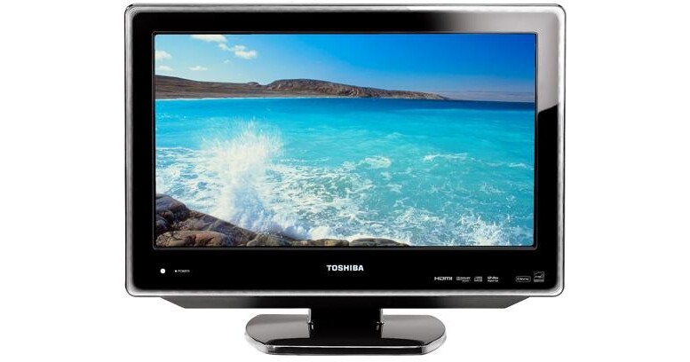 TV LCD Toshiba 19 pulgadas con sintonizador HDTV Entrada p/PC Energy Star  1366x768pi