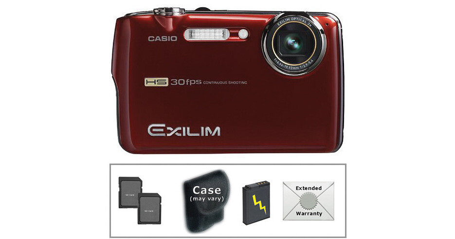 Casio Exilim EX-FS10 Digital Camera with Deluxe Accessory Kit