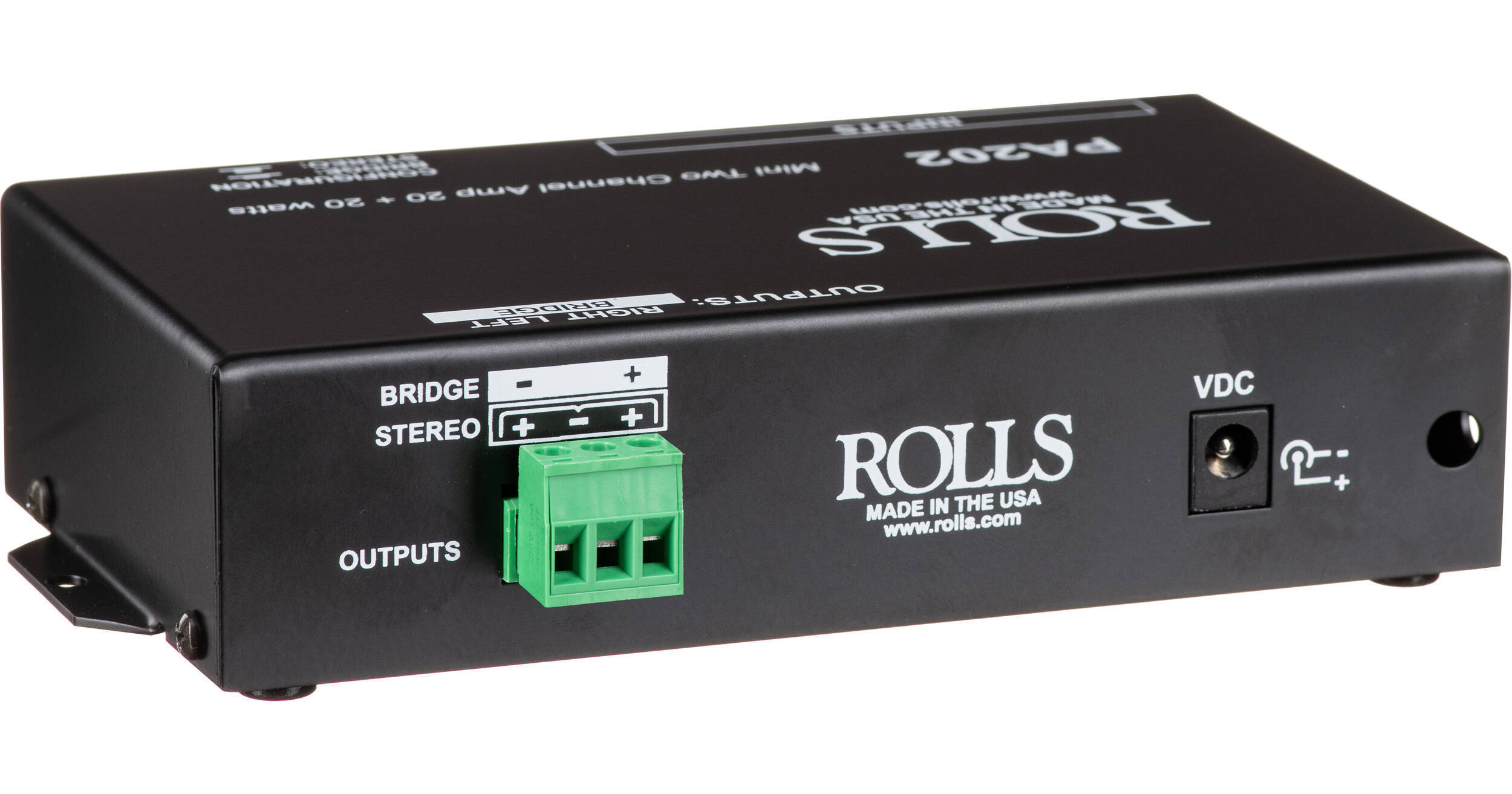 Rolls PA202 20W Class-D Mini Stereo Amplifier PA202 B&H Photo
