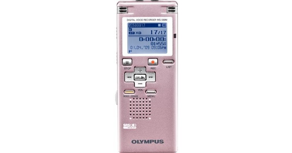 Olympus WS500M Digital Voice Recorder (Pink) 142045 B&H Photo