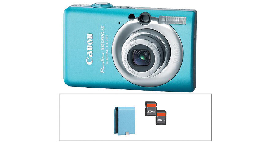 Canon PowerShot SD1200 IS Digital Camera with Basic Accessory