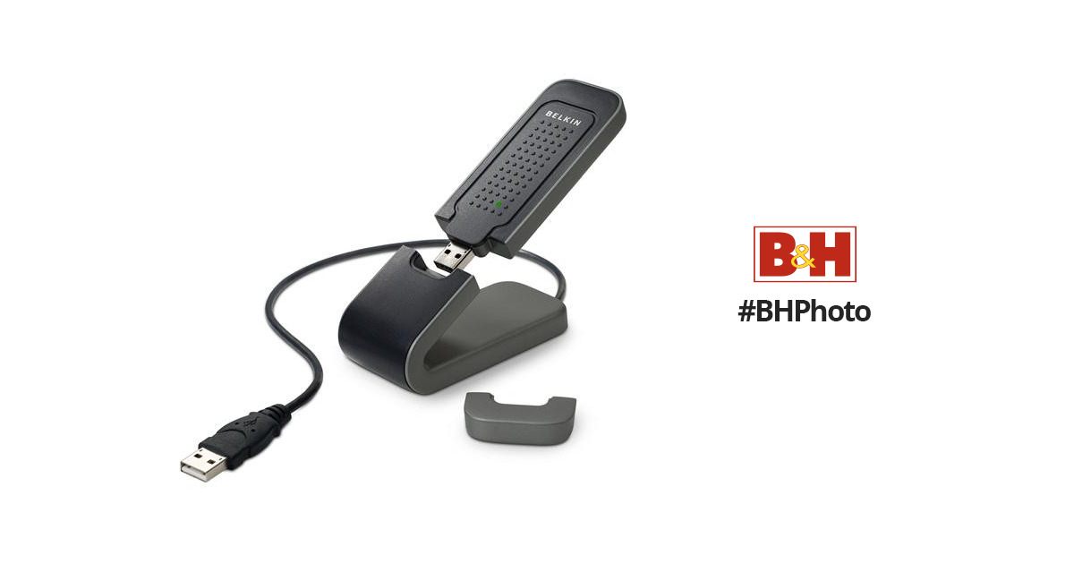 MIMO USB Adattatore F5D9050 con guida all'installazione e CD Belkin Wireless G 