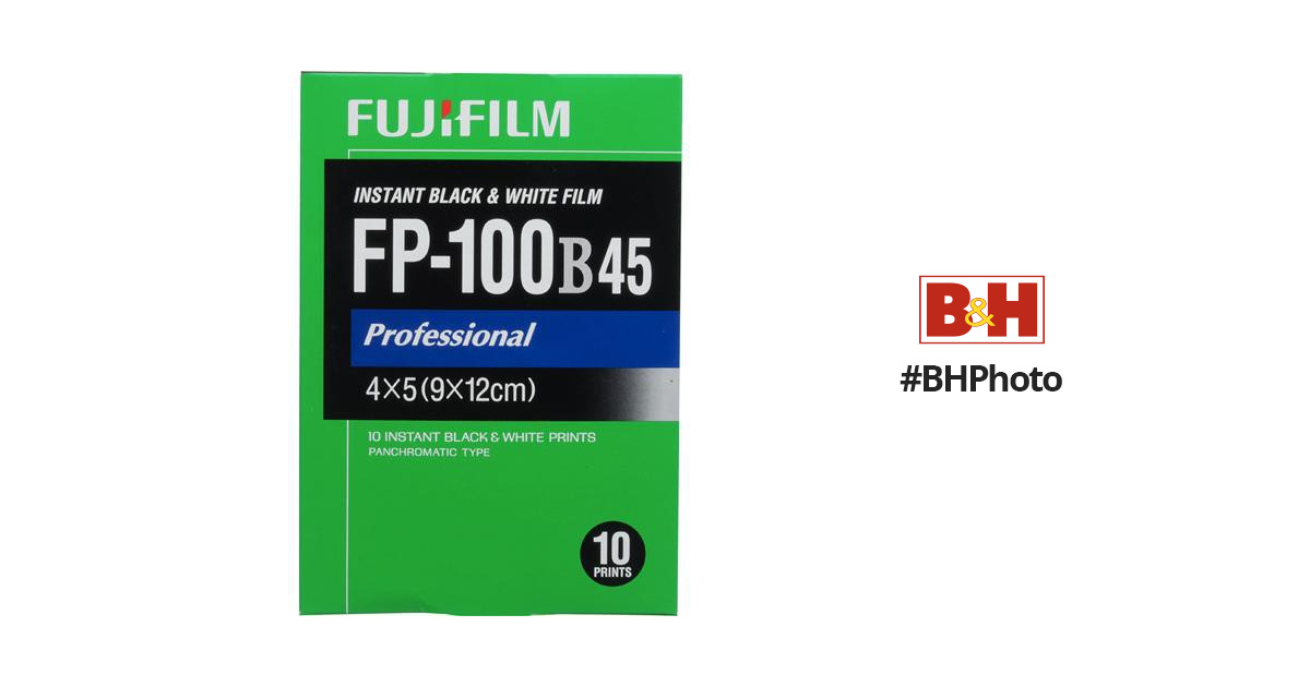 FUJIFILM FP-100B Professional Instant B&W 4x5