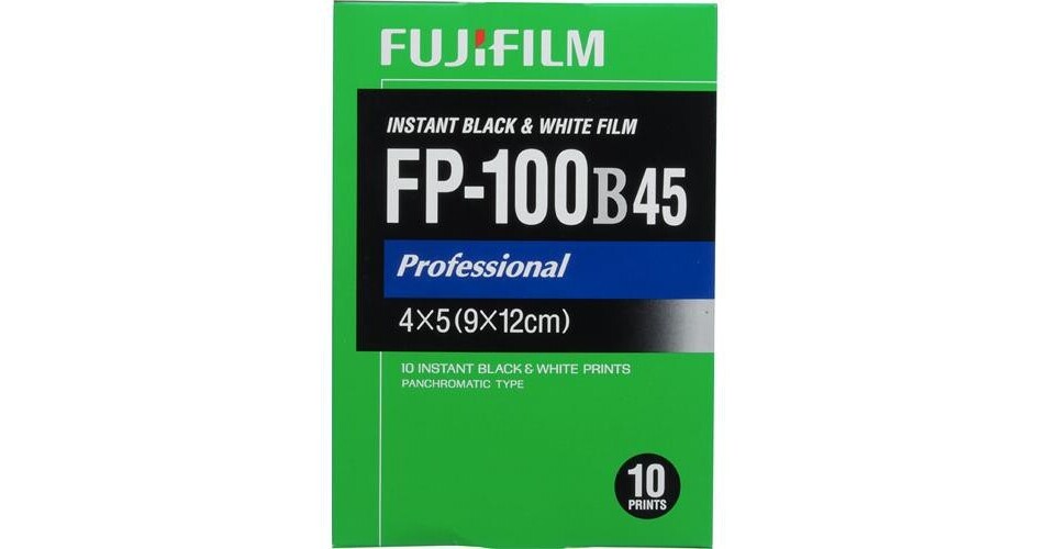 FUJIFILM FP-100B Professional Instant B&W 4x5