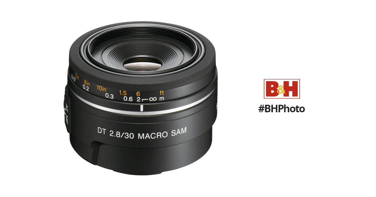 Sony DT 30mm f/2.8 Macro SAM Lens SAL30M28 B&H Photo Video