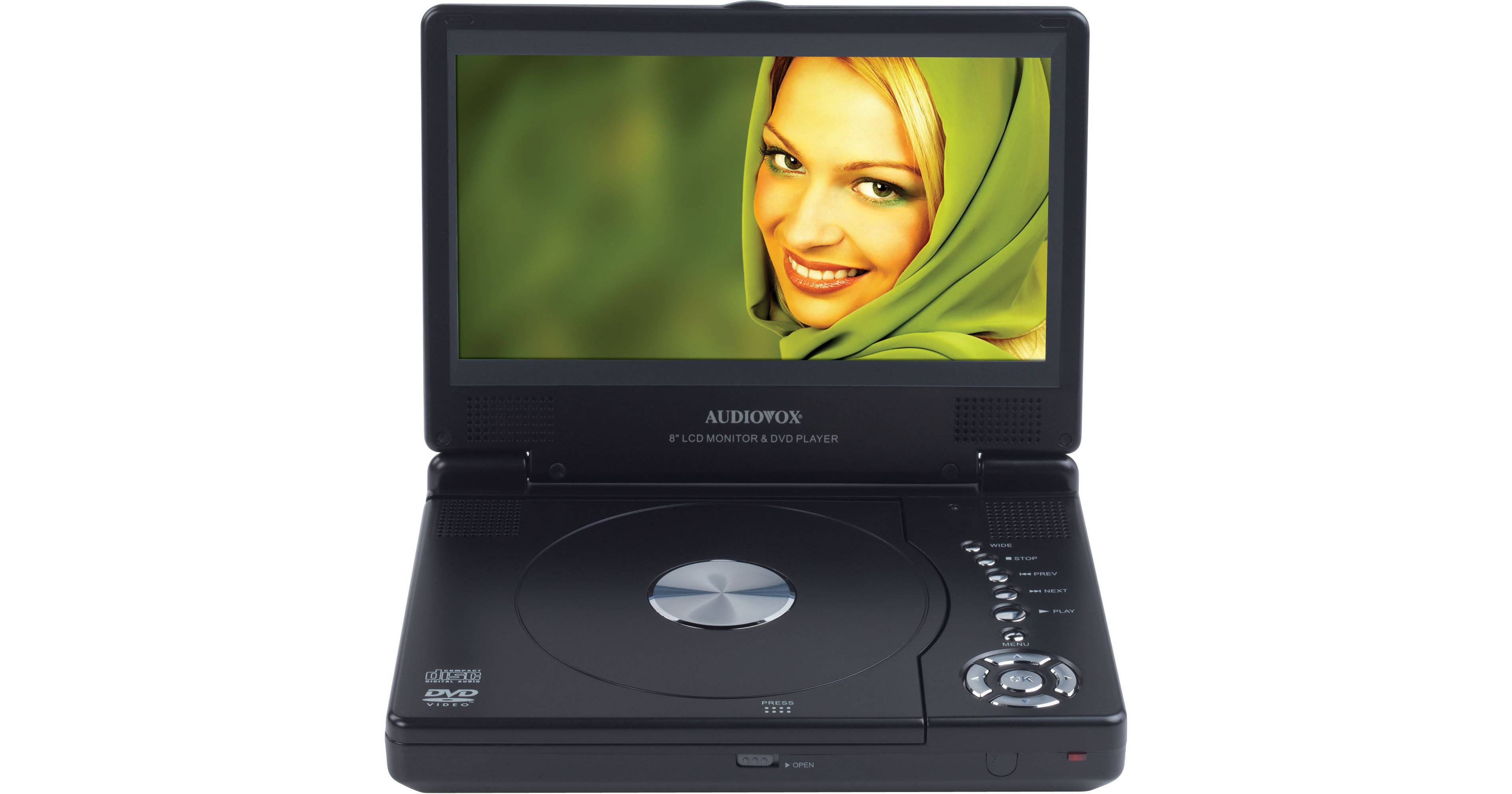 Audiovox D1809 8" Slim Line Portable DVD Player D1809 B&H Photo