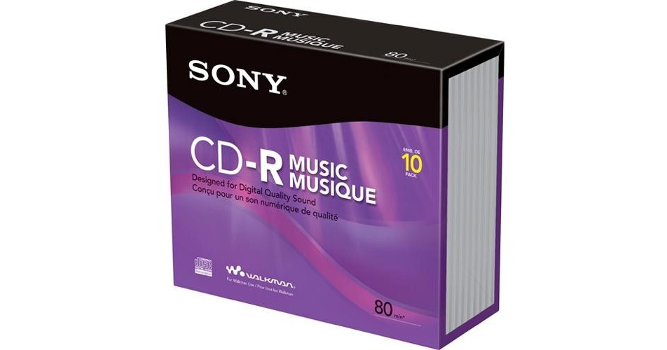 Sony CDR Music Recordable Compact Disc (10Pack) 10CRM80R B&H