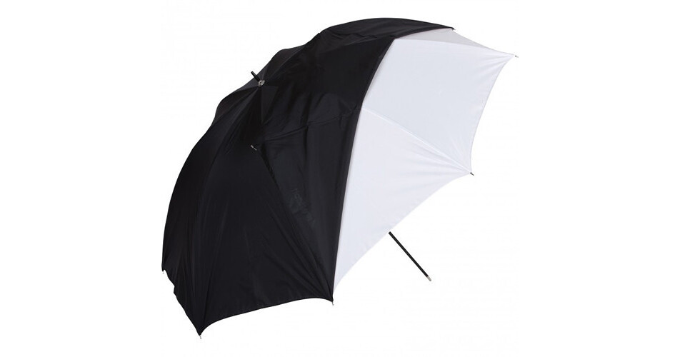 Westcott White Satin Umbrella with Removable Black Cover 2016