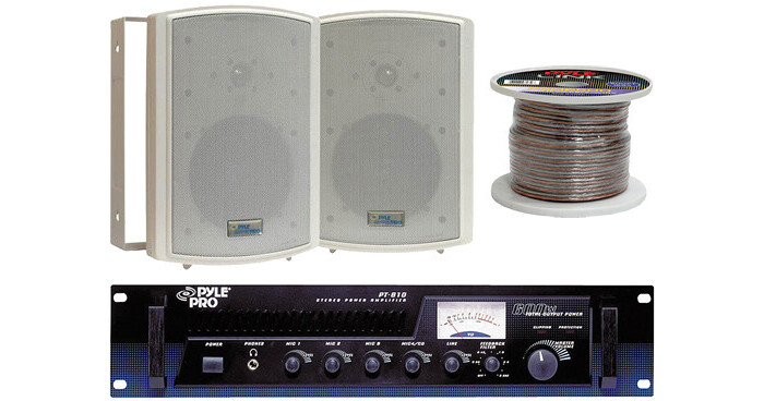 Pyle Pro Stereo Speaker and Amplifier Installation Kit B&H