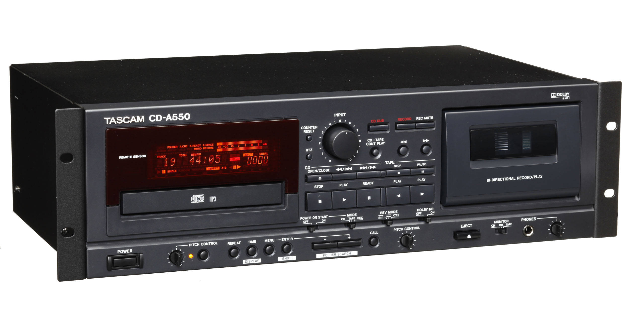 TASCAM CD-A550 Rackmount CD Player/Cassette Recorder CD-A550 B&H