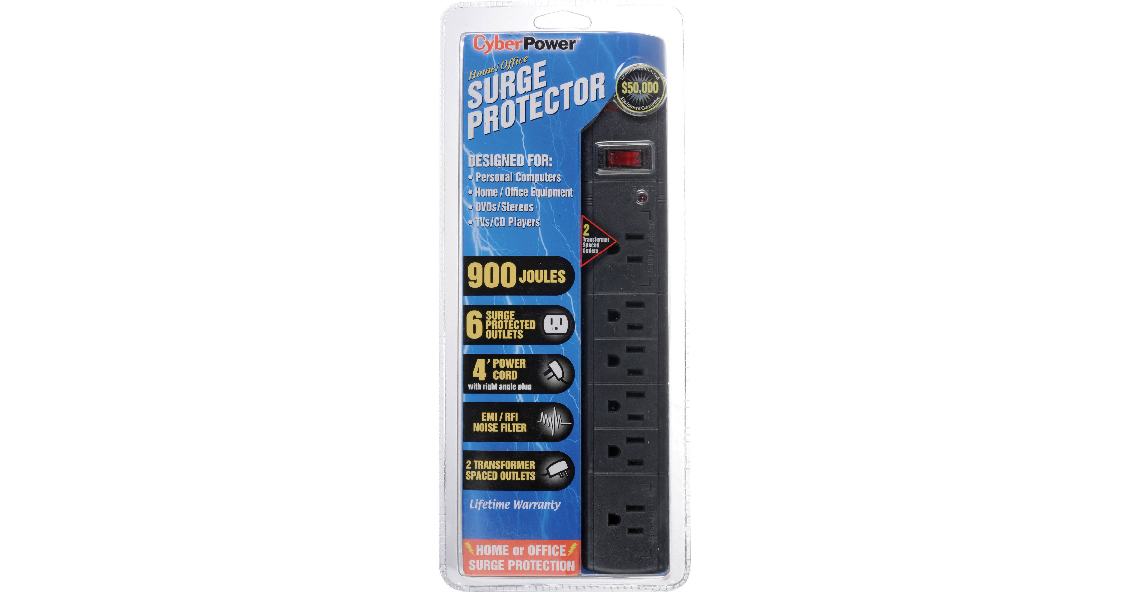 CyberPowerPC Home/Office Surge Protector 615 B&H Photo Video