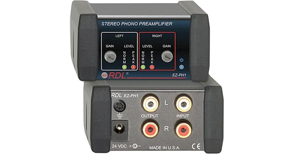 RDL EZPH1 Stereo Phono Preamplifier (USA Power Supply) EZPH1