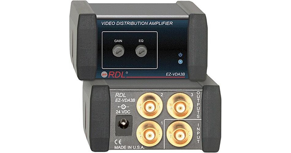 RDL EZVDA3B 1x3 Composite Distribution Amplifier (BNC)