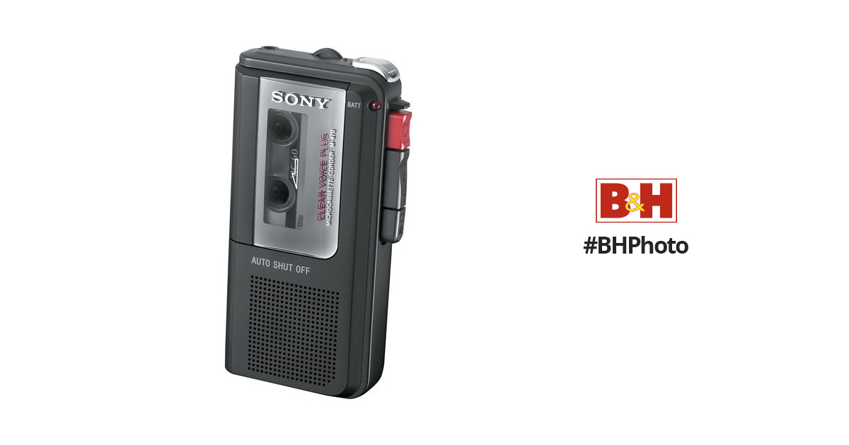 Sony M-470 Handheld Micro-Cassette Voice Recorder W/ 1 Tape 90 Days Warranty 