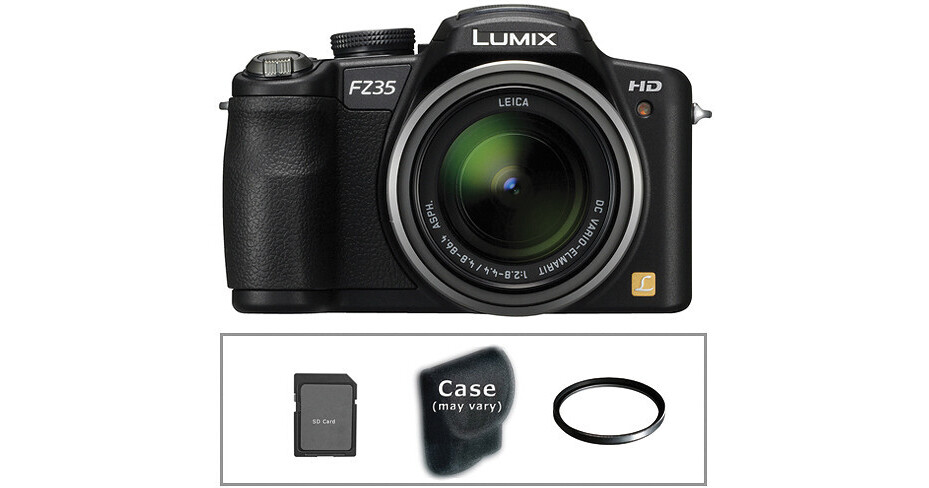 Panasonic Lumix DMCFZ35 Digital Camera with Basic Accessory Kit