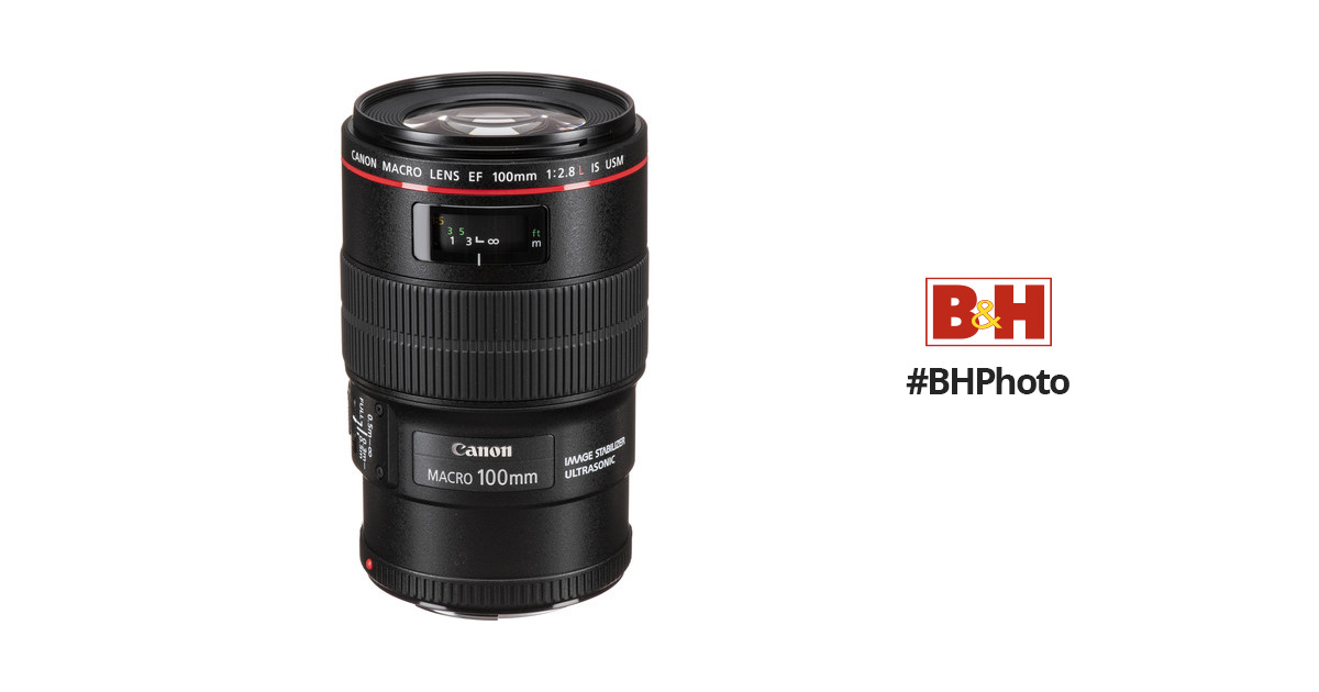 Canon EF 100mm f/2.8L Macro IS USM Lens 3554B002 B&H Photo Video