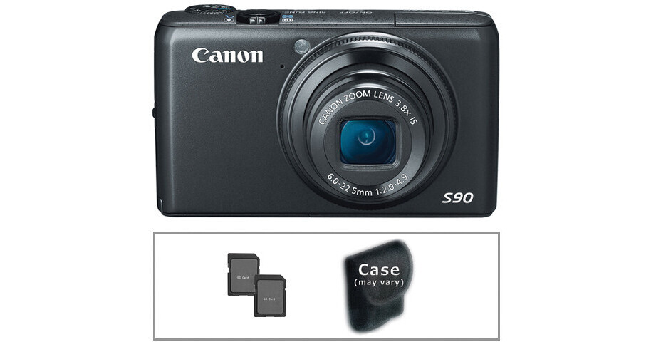 Canon PowerShot S90 Digital Camera with Basic Accessory Kit