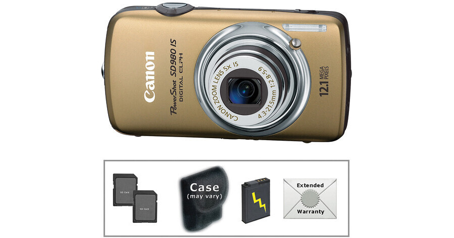 Canon PowerShot SD980 IS Digital Camera With Deluxe Accessory