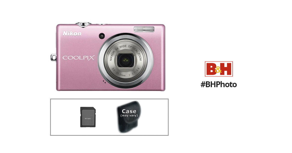 Nikon Coolpix S570 Digital Camera Kit (Pink) B&H Photo Video