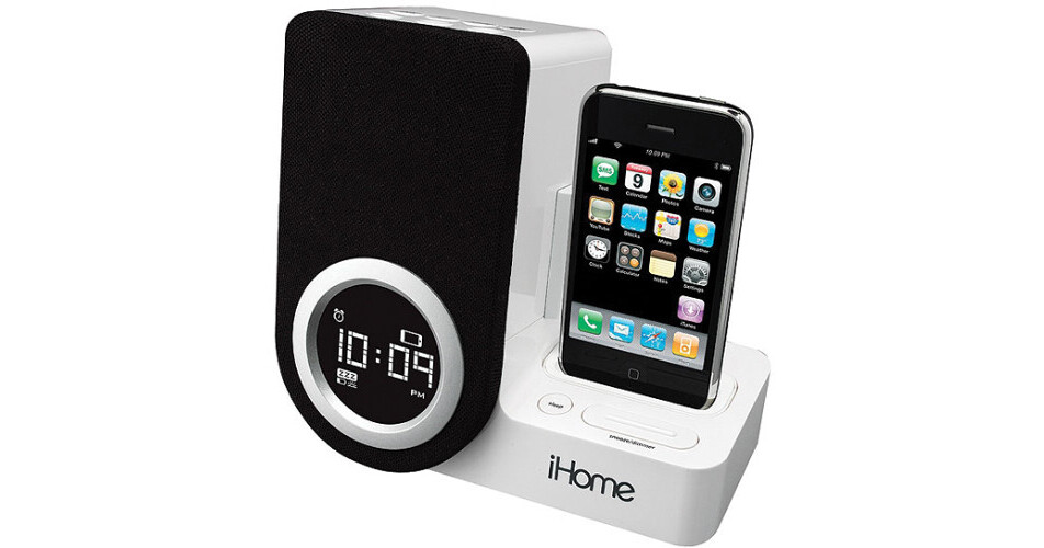 iHome iP41WC Rotating Alarm Clock for iPhone & iPod (White)