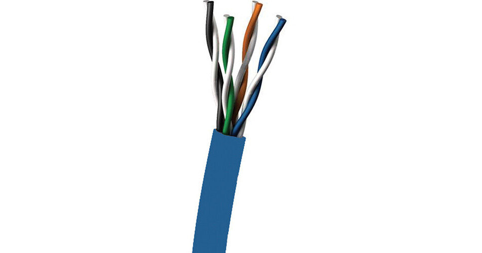 C2G 1000' Cat6 UTP 350MHz Solid PVC Cable (Blue) 32591