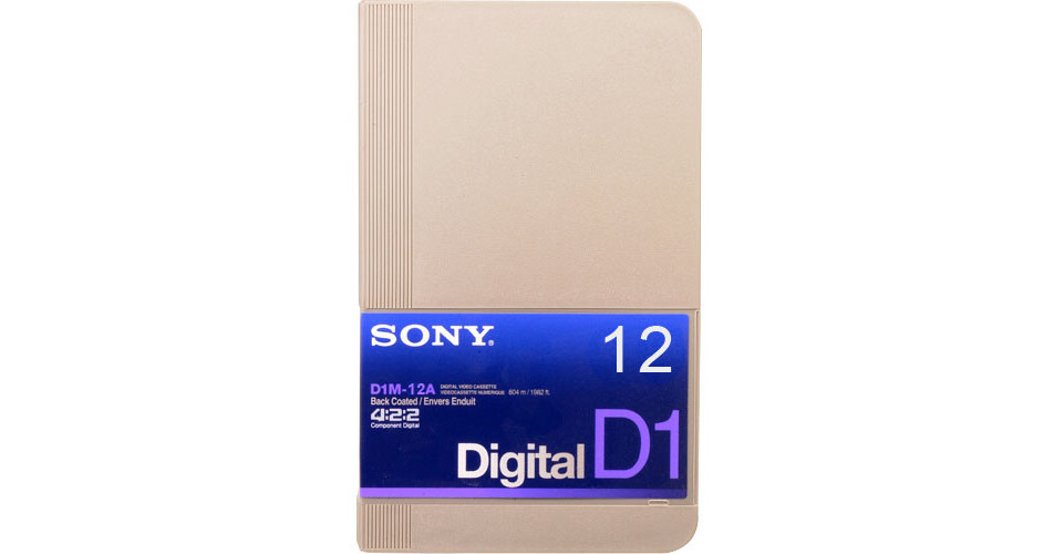 Sony D1M12A Digital D1 Video Cassette, Medium Shell D1M12A B&H