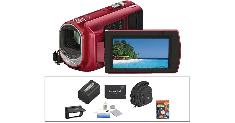 Sony DCR-SX41 8GB Handycam Camcorder Basic Kit (Red) B&H Photo