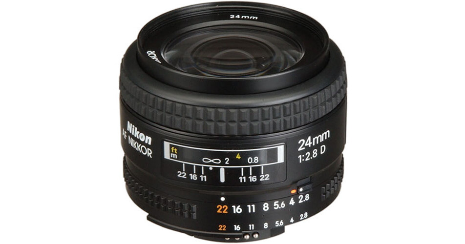 Nikon AF NIKKOR 24mm f/2.8D Lens 1919 B&H Photo Video