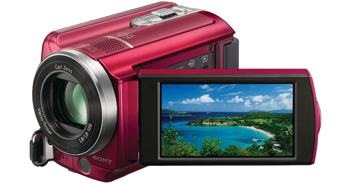 Sony DCRSR68 80GB Handycam Camcorder (Red) DCRSR68/R B&H Photo