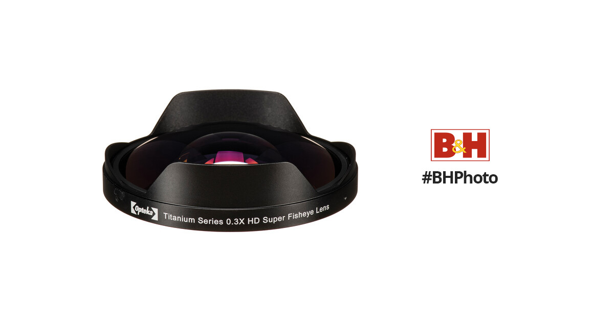 Opteka OPT-SC62FE Titanium Series 0,3X HD Super Fisheye Objektiv für professionelle Video-Camcorder 
