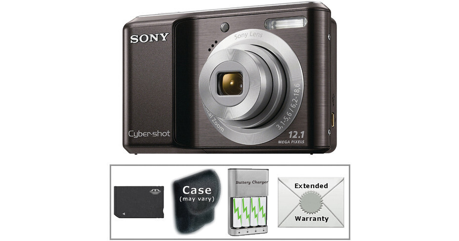 Sony DSCS2100 Digital Camera with Deluxe Accessory Kit (Black)