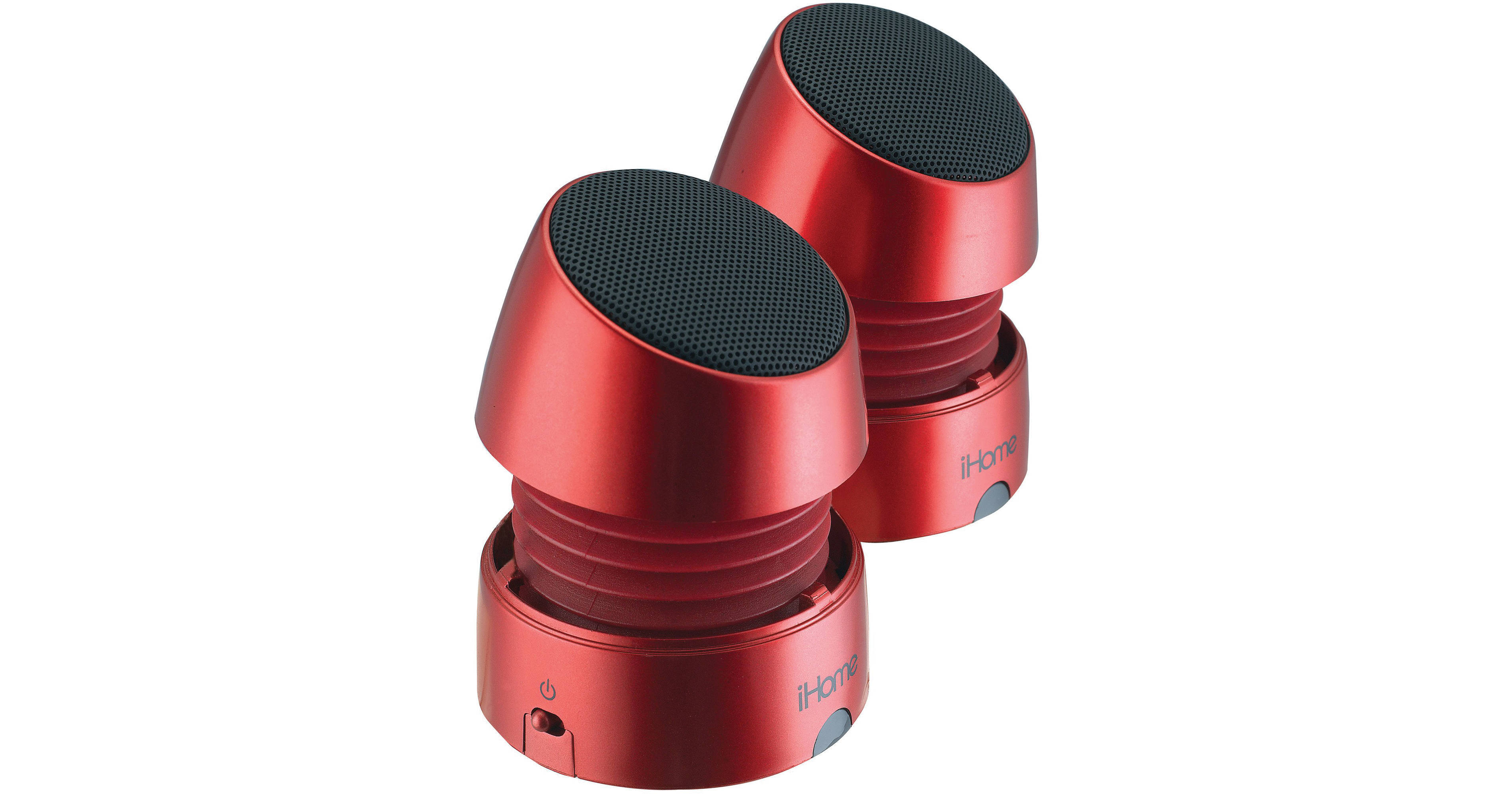 iHome iHM79 Portable Multimedia Speakers (Red) IHM79RE B&H Photo