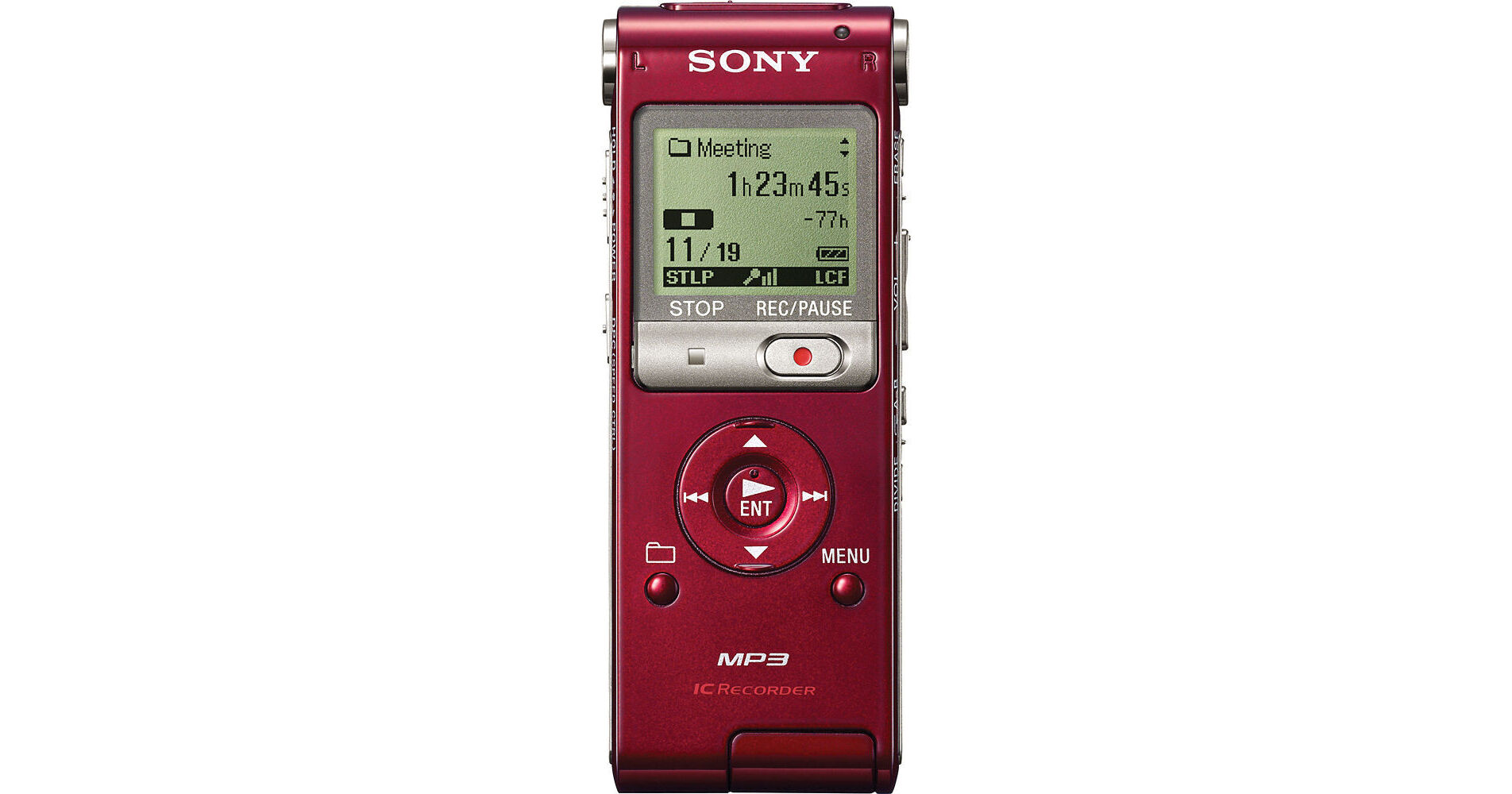 Sony ICD-UX200 Digital Voice Recorder (Red) ICDUX200RED B&H