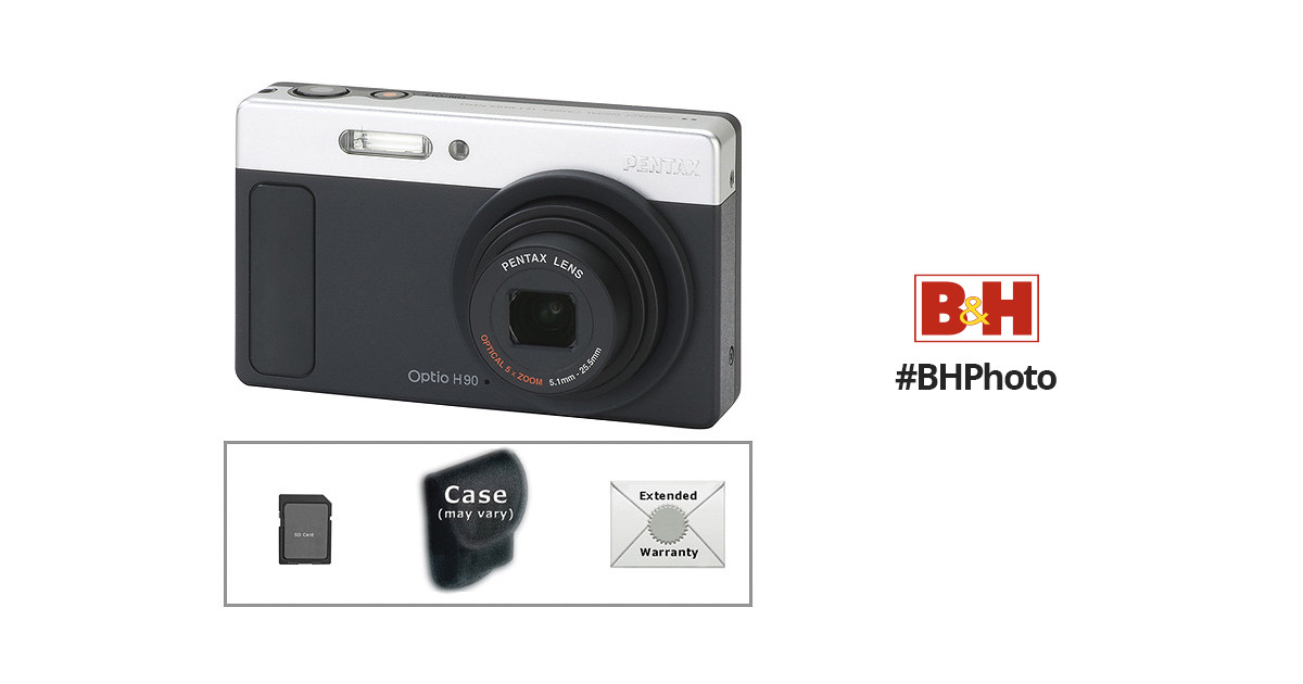 Pentax Optio H90 Digital Camera with Deluxe Accessory Kit