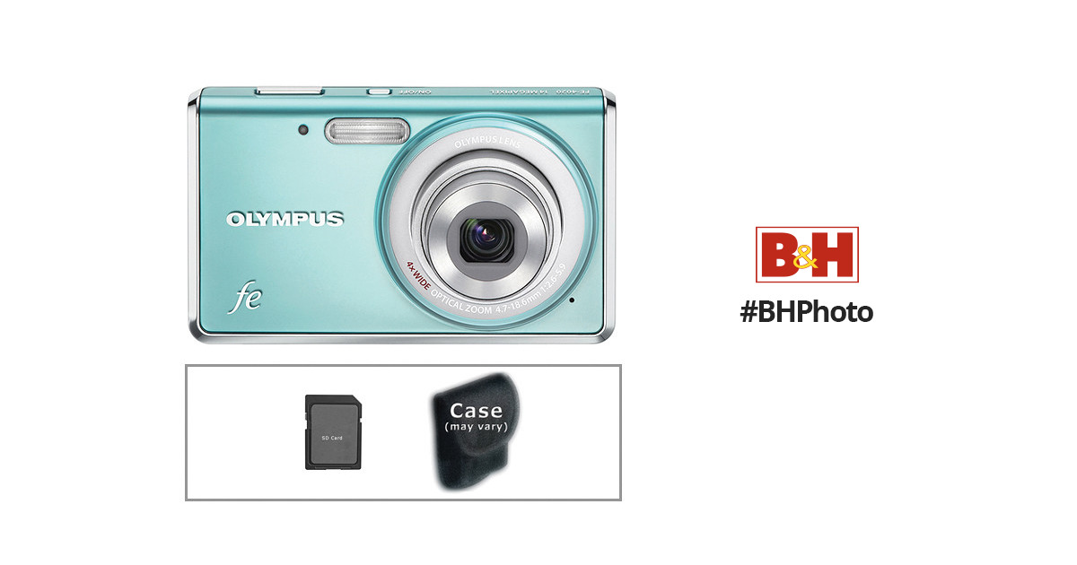 Olympus FE-4020 Digital Camera with Basic Accessory Kit (Blue)