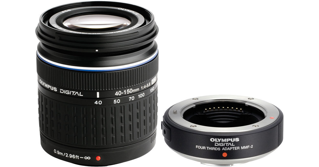 Olympus Zuiko Digital ED 40-150mm f/4.0-5.6 Lens with Four