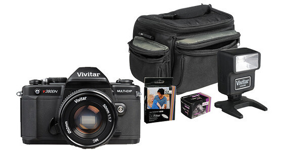 Vivitar V3800N 35mm SLR Camera With 50mm F/1.7 Lens & VIV300N