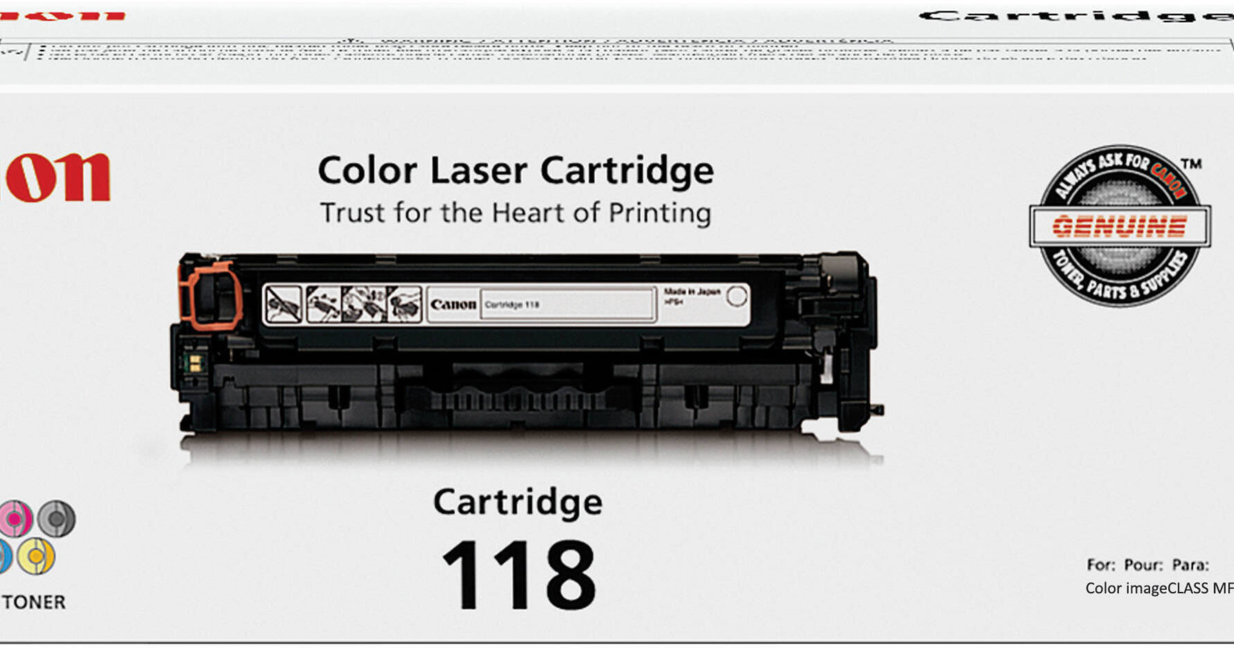 Canon 118 Toner Cartridge (Cyan) 2661B001 B&H Photo Video