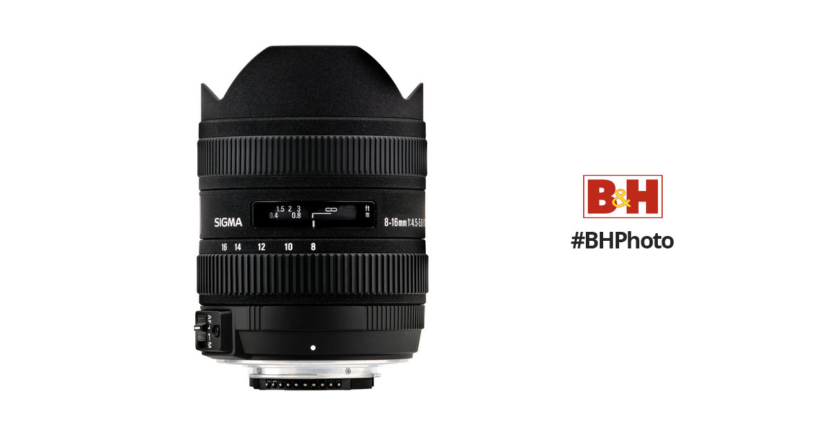 Sigma 8-16mm f/4.5-5.6 DC HSM Lens for Nikon F 203306 B&H Photo