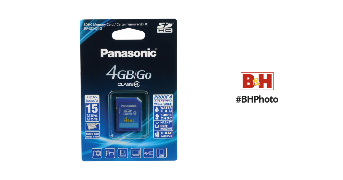 Panasonic 4GB Class 4 MicroSD Card with Adaptor