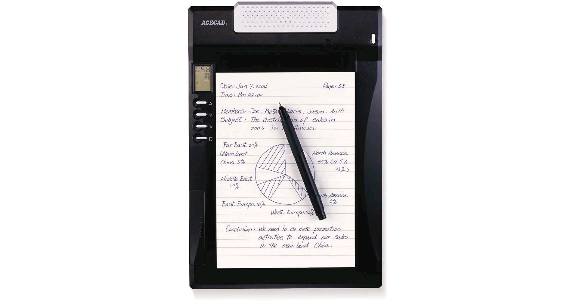 Acecad DigiMemo 692 Digital Notepad with Memory DM692 B&H 