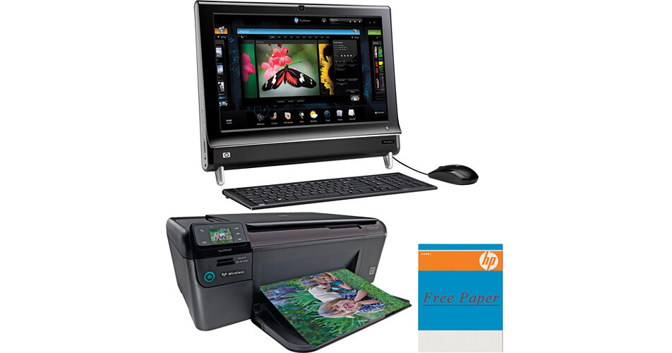 HP TouchSmart 6001120 23" Desktop Computer with Printer Kit