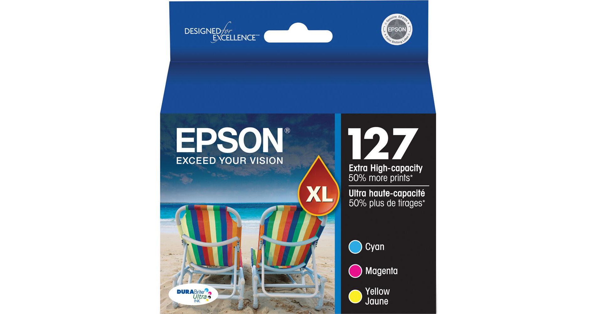 Epson T127520 127 Extra High Capacity Color Ink Cartridge 9906